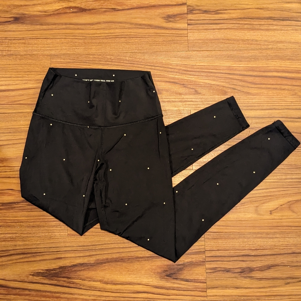 Stella & Dot Black Polka Dot 'Crush It' Leggings - Size Small